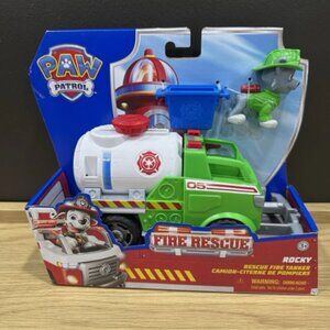 PAW Patrol Fire Rescue Rocky Rescue Fire Tanker , Figure & Grab Claw